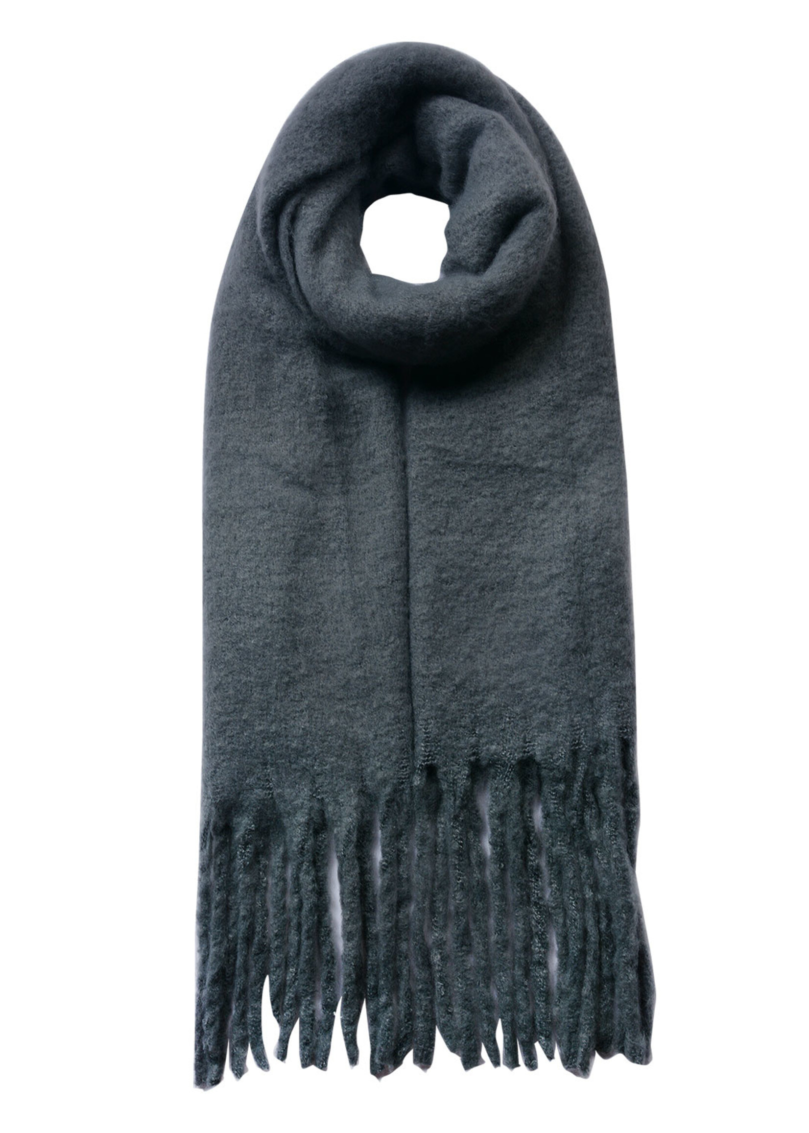 Clayre & Eef Écharpe 50*180 cm gris JZSC0479G