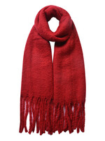 Clayre & Eef Écharpe 50*180 cm rouge JZSC0479R
