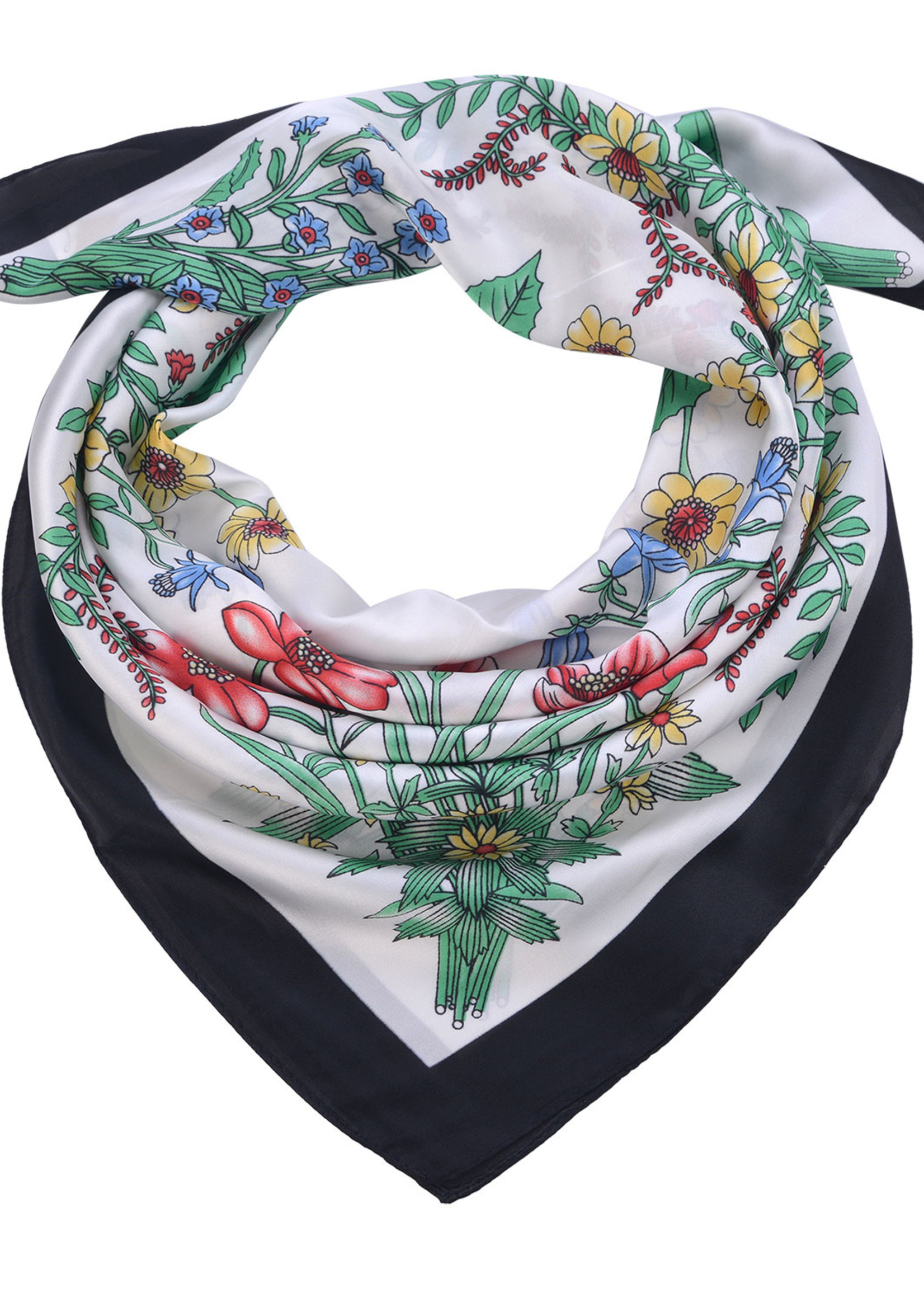 Clayre & Eef Écharpe 70*70 cm multi couleurs JZSC0559