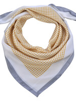 Clayre & Eef Écharpe 70*70 cm jaune JZSC0562Y