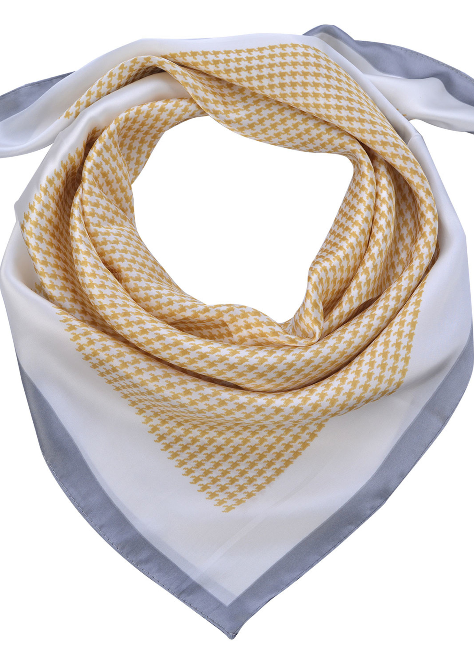 Clayre & Eef Sjaal 70*70 cm geel JZSC0562Y