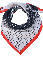 Clayre & Eef Sjaal 70*70 cm rood JZSC0563R