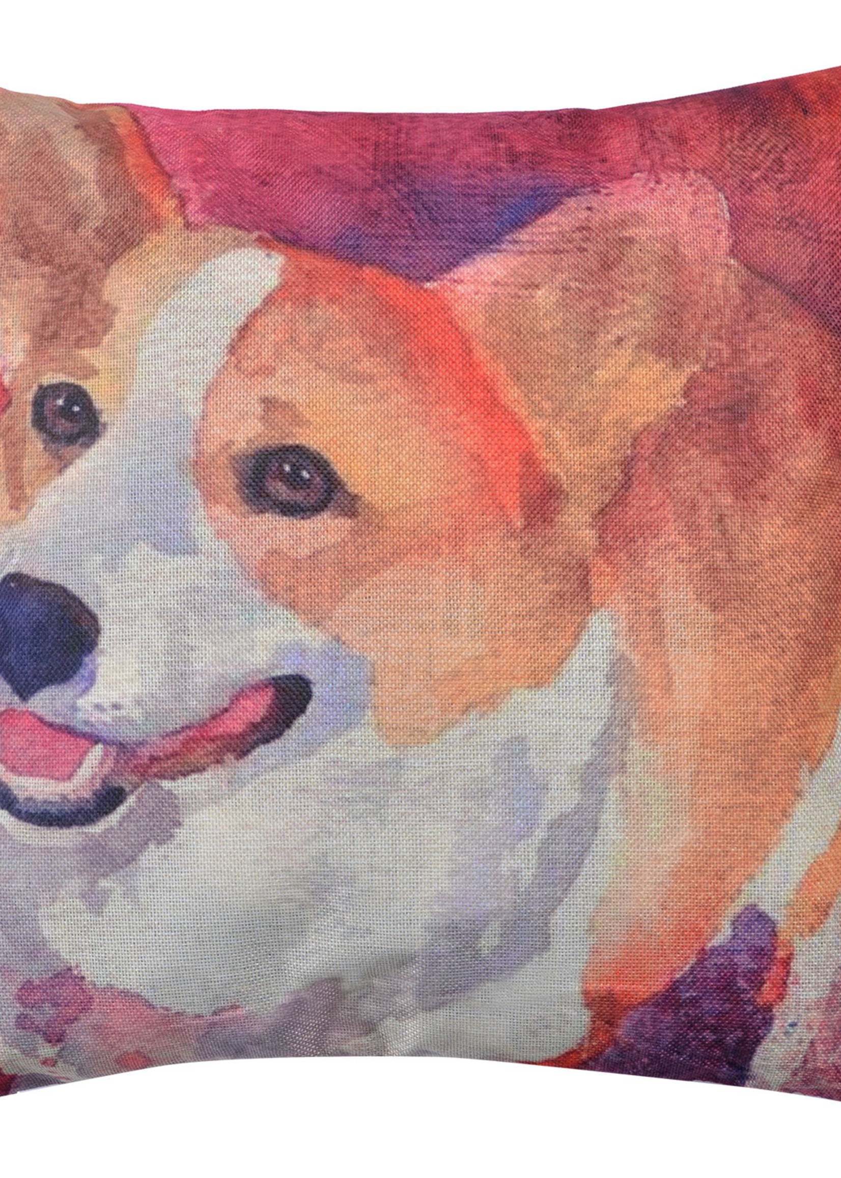 Clayre & Eef Kussenhoes hond 43*43 cm KT021.230