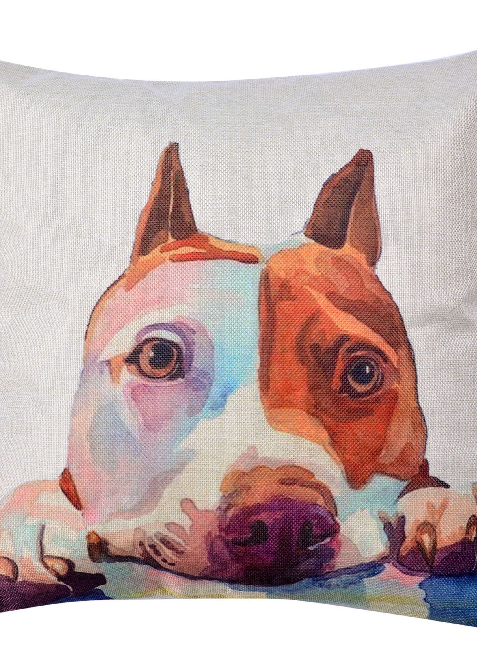 Clayre & Eef Housse de coussin chien 43*43 cm KT021.236