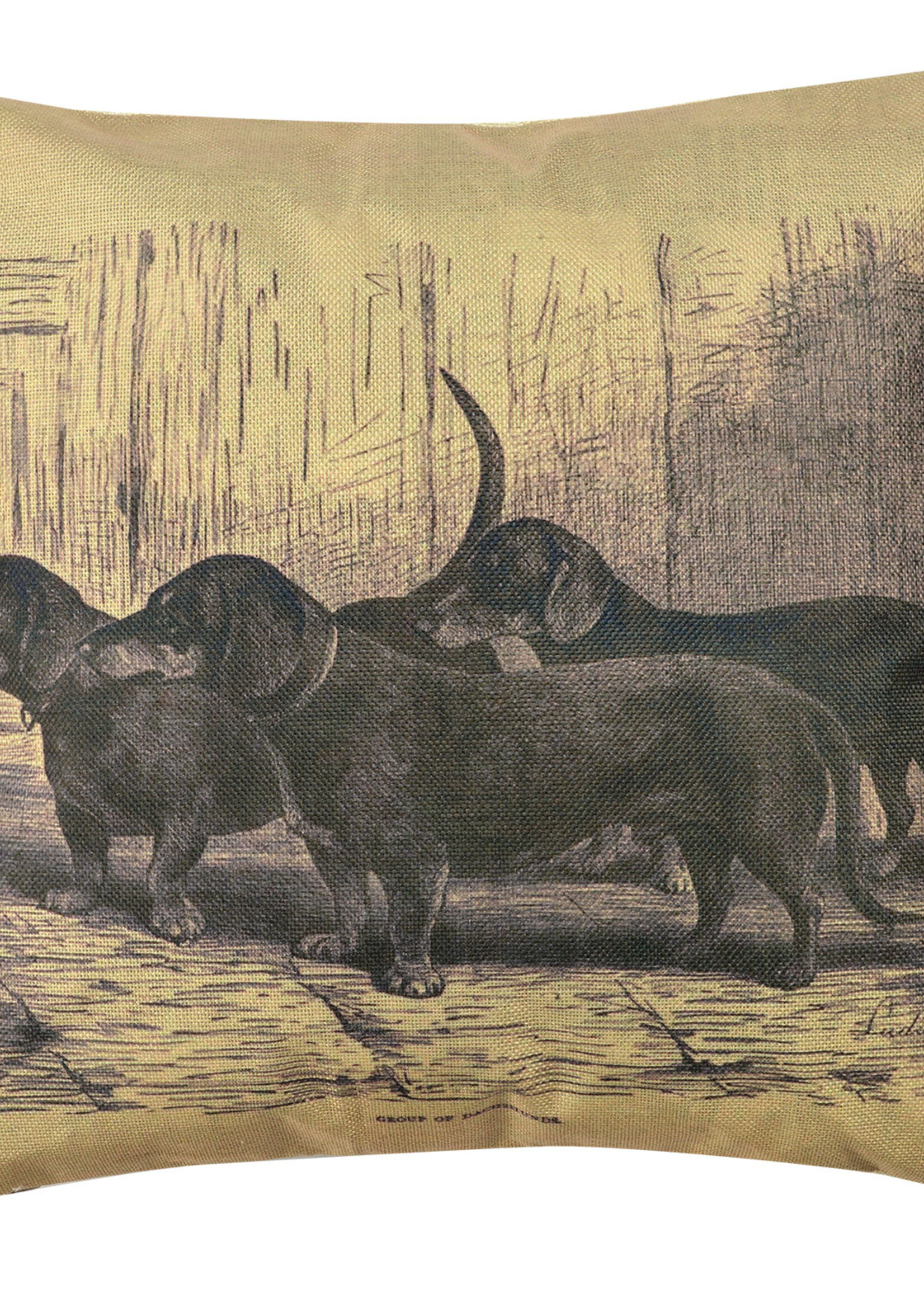 Clayre & Eef Kussenhoes honden 43*43 cm KT021.242