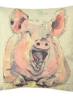 Clayre & Eef Housse de coussin cochon 43*43 cm KT021.248