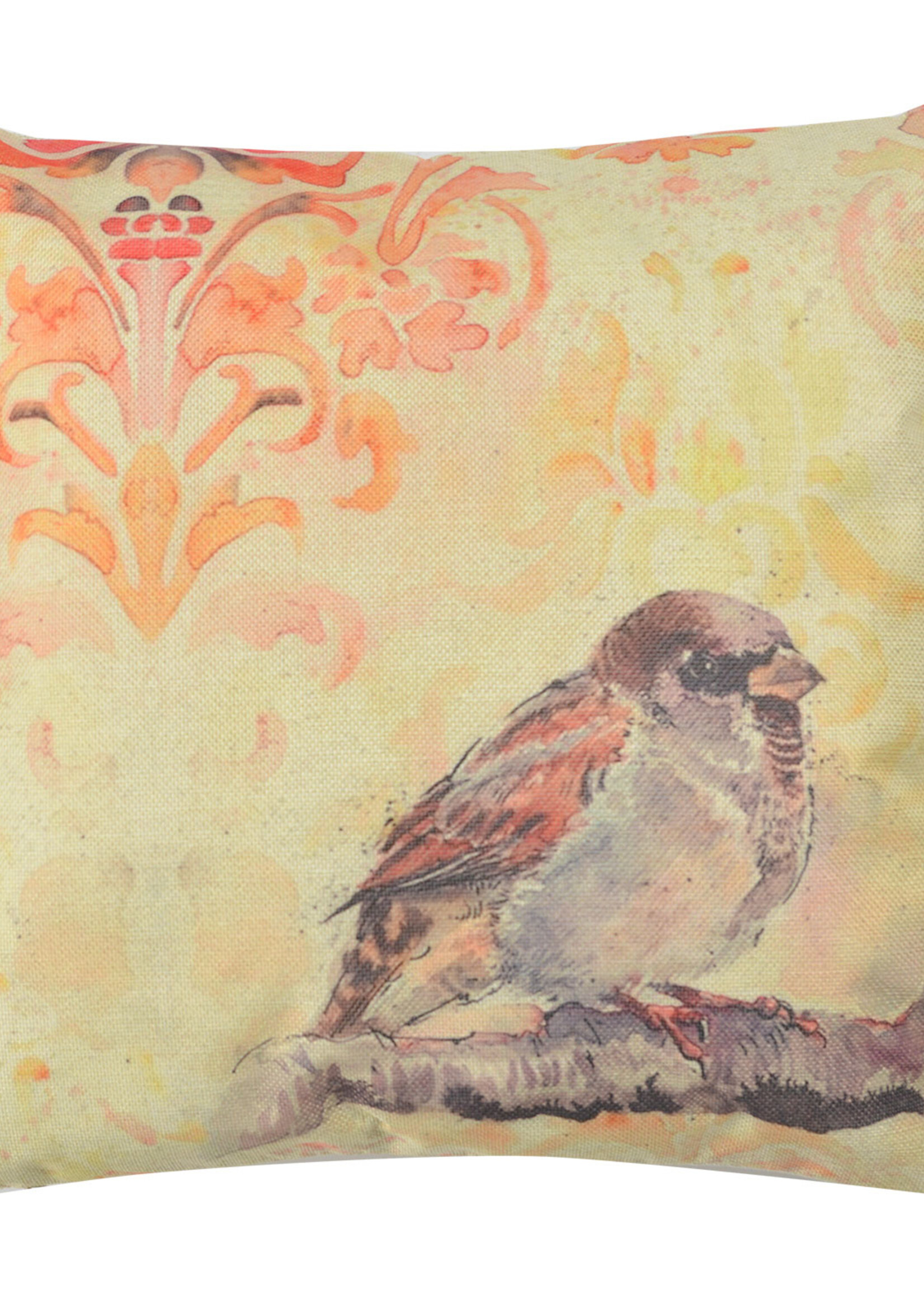 Clayre & Eef Housse de coussin oiseau 43*43 cm KT021.249