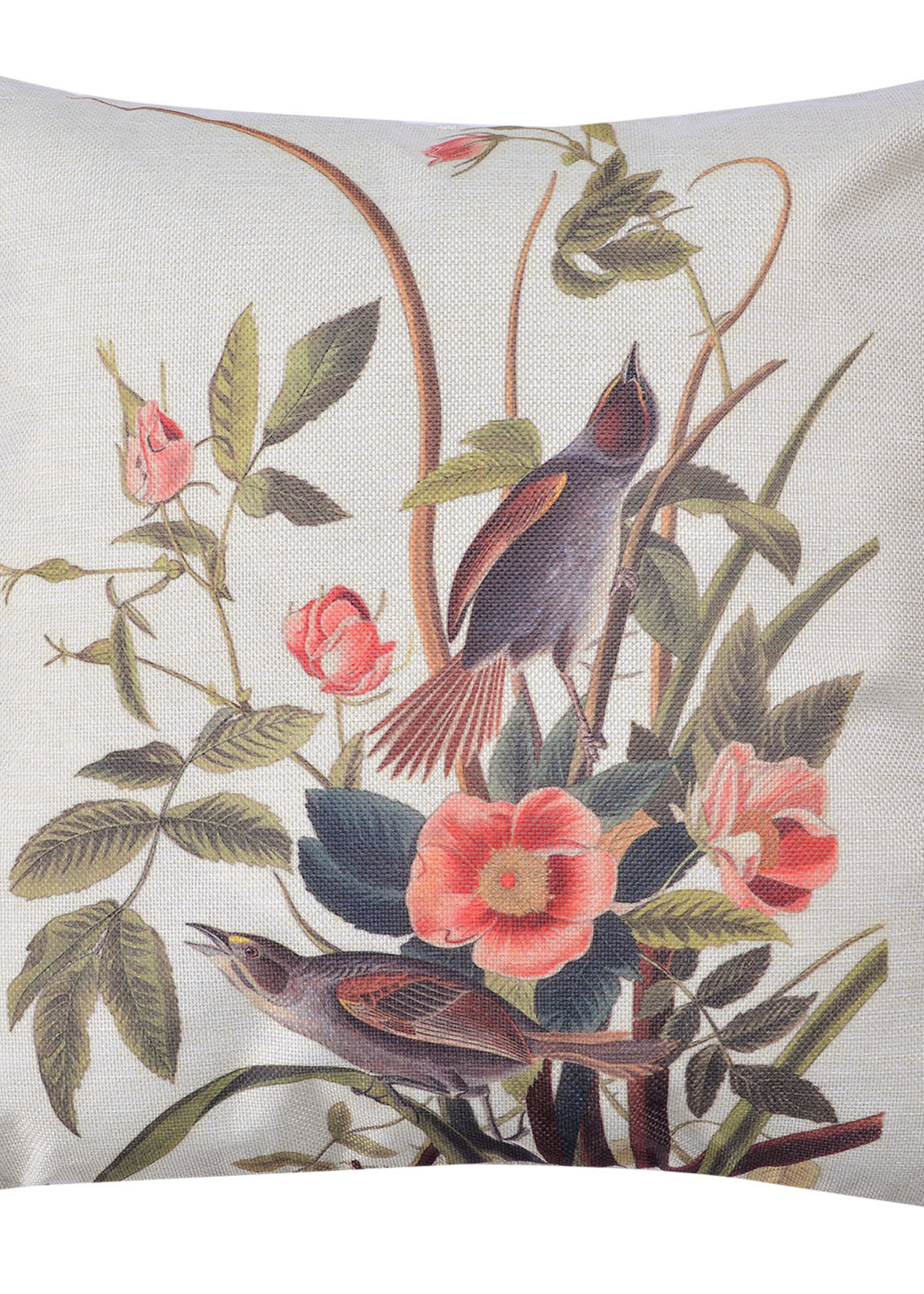 Clayre & Eef Housse de coussin oiseau 43*43 cm KT021.250