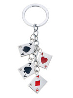 Clayre & Eef Sleutelhanger zilverkleurig MLKCH0366