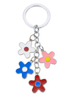 Clayre & Eef Sleutelhanger bloemen 4*1*10 cm MLKCH0367