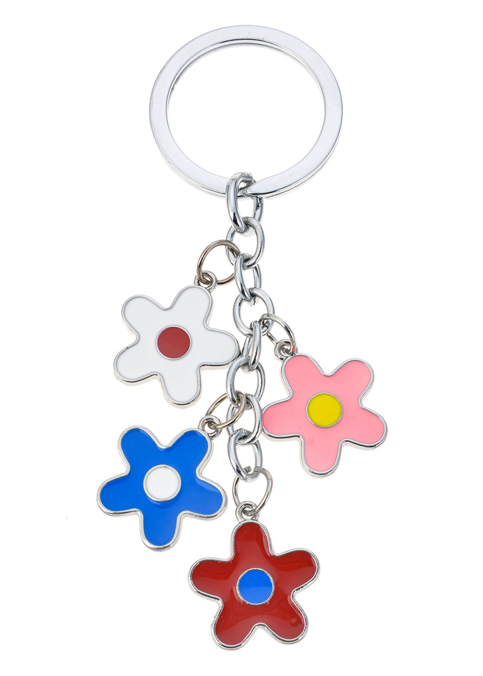 Clayre & Eef Porte-clés des fleurs 4*1*10 cm MLKCH0367