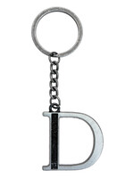 Clayre & Eef Sleutelhanger D zilverkleurig MLKCH0373-D
