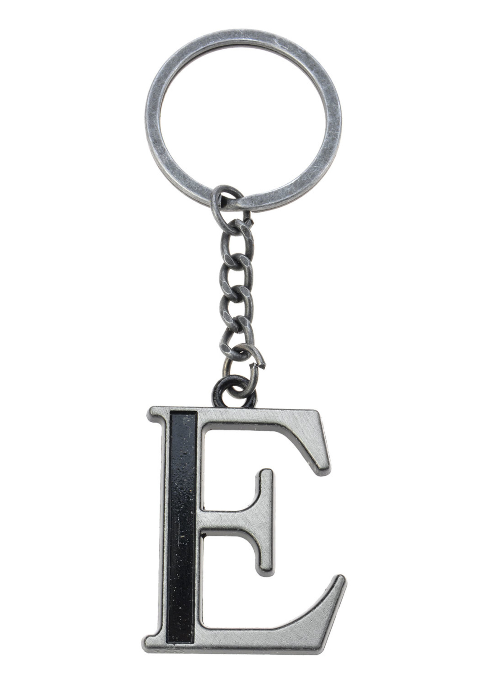 Clayre & Eef Sleutelhanger E zilverkleurig MLKCH0373-E