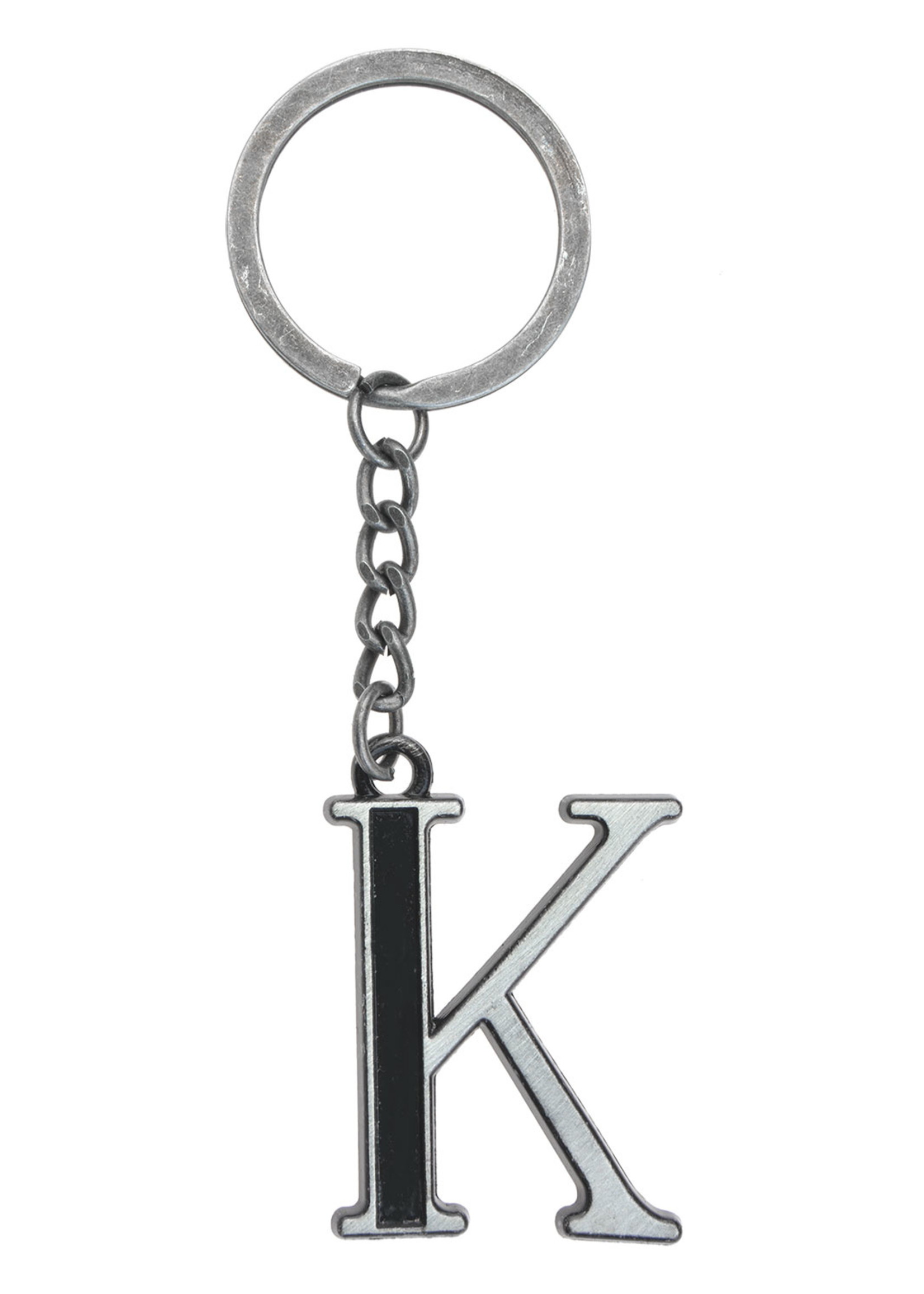 Clayre & Eef Sleutelhanger K zilverkleurig MLKCH0373-K