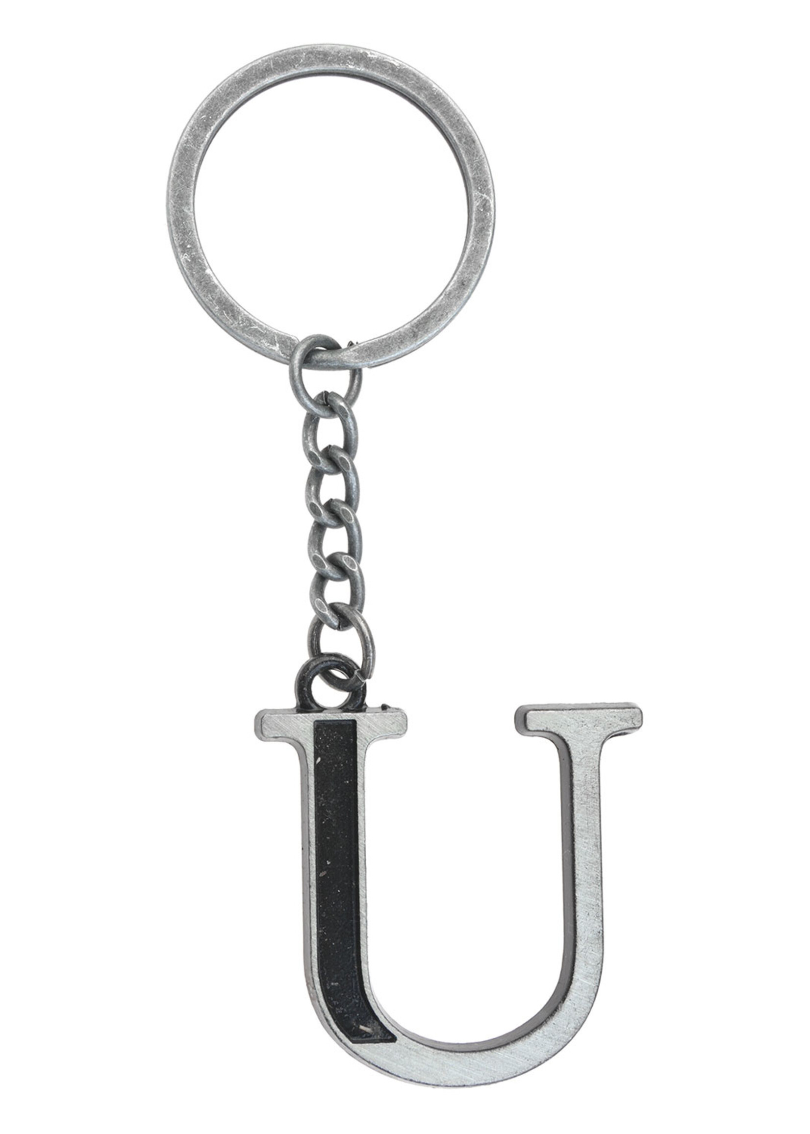 Clayre & Eef Sleutelhanger U zilverkleurig MLKCH0373-U