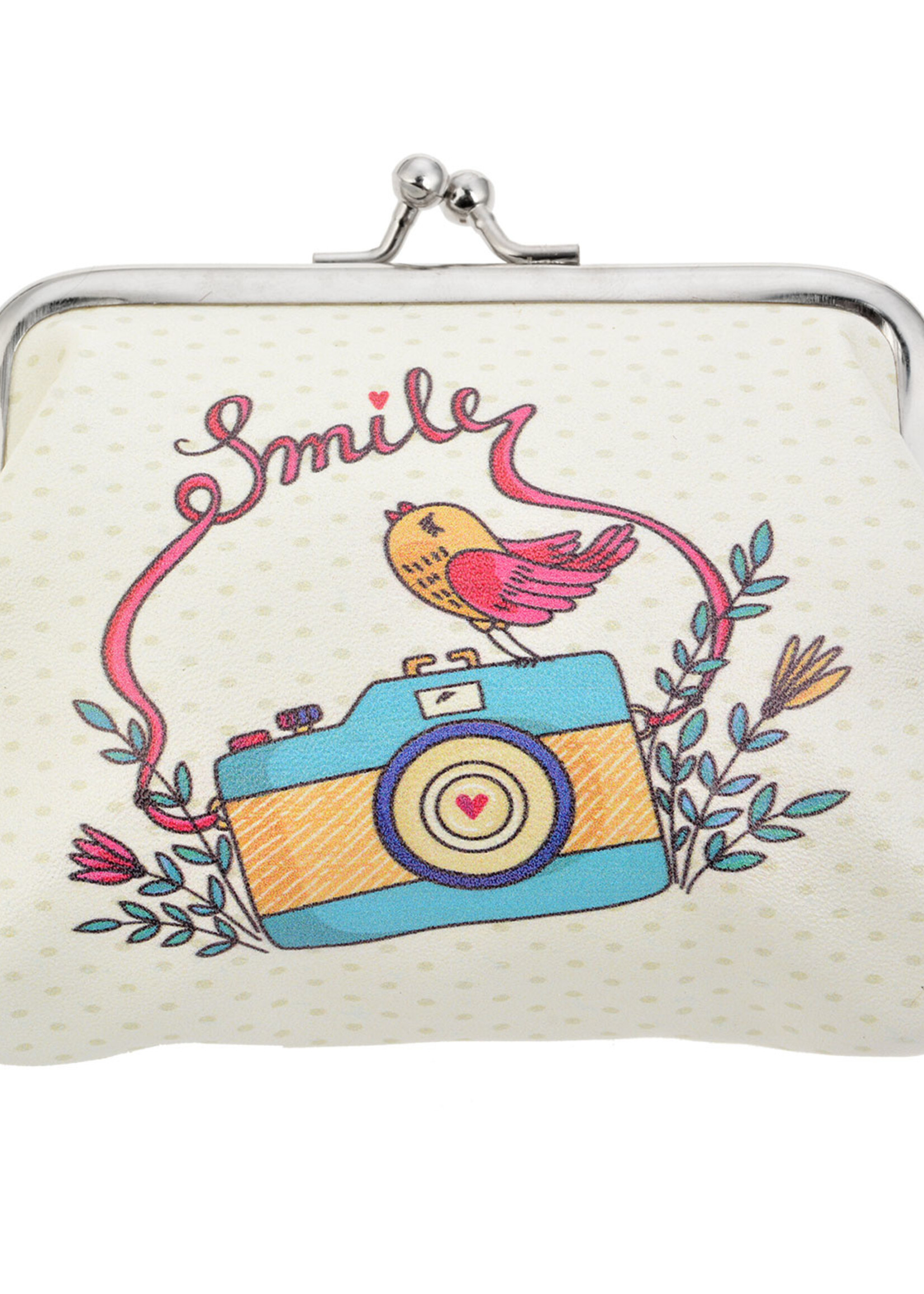 Clayre & Eef Portemonnee 9*12 cm meerkleurig MLPU0285