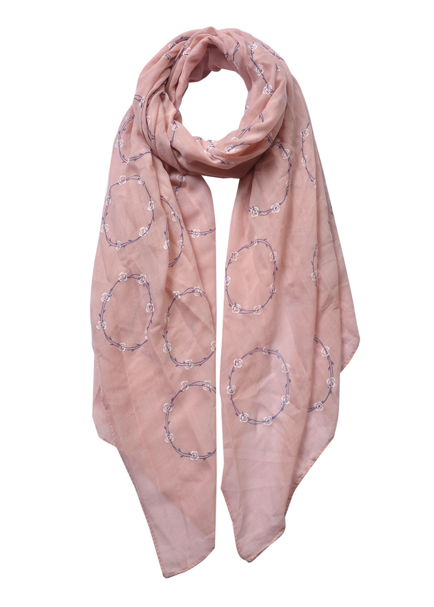 Clayre & Eef Sjaal 70*180 cm roze MLSC0452P