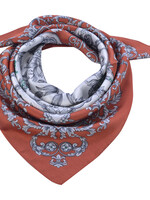 Clayre & Eef Écharpe 70*70 cm brun MLSC0483CH