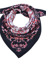 Clayre & Eef Écharpe 70*70 cm noir MLSC0483Z