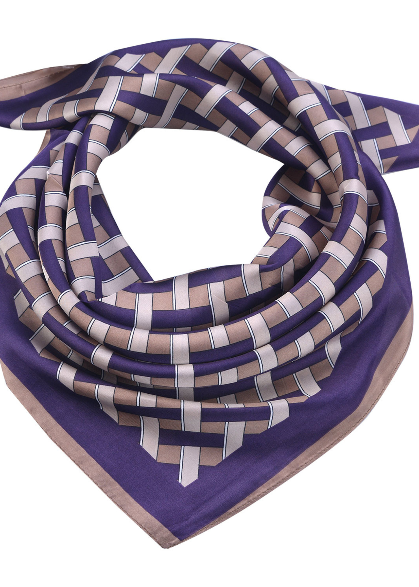 Clayre & Eef Sjaal 70*70 cm paars MLSC0484PA