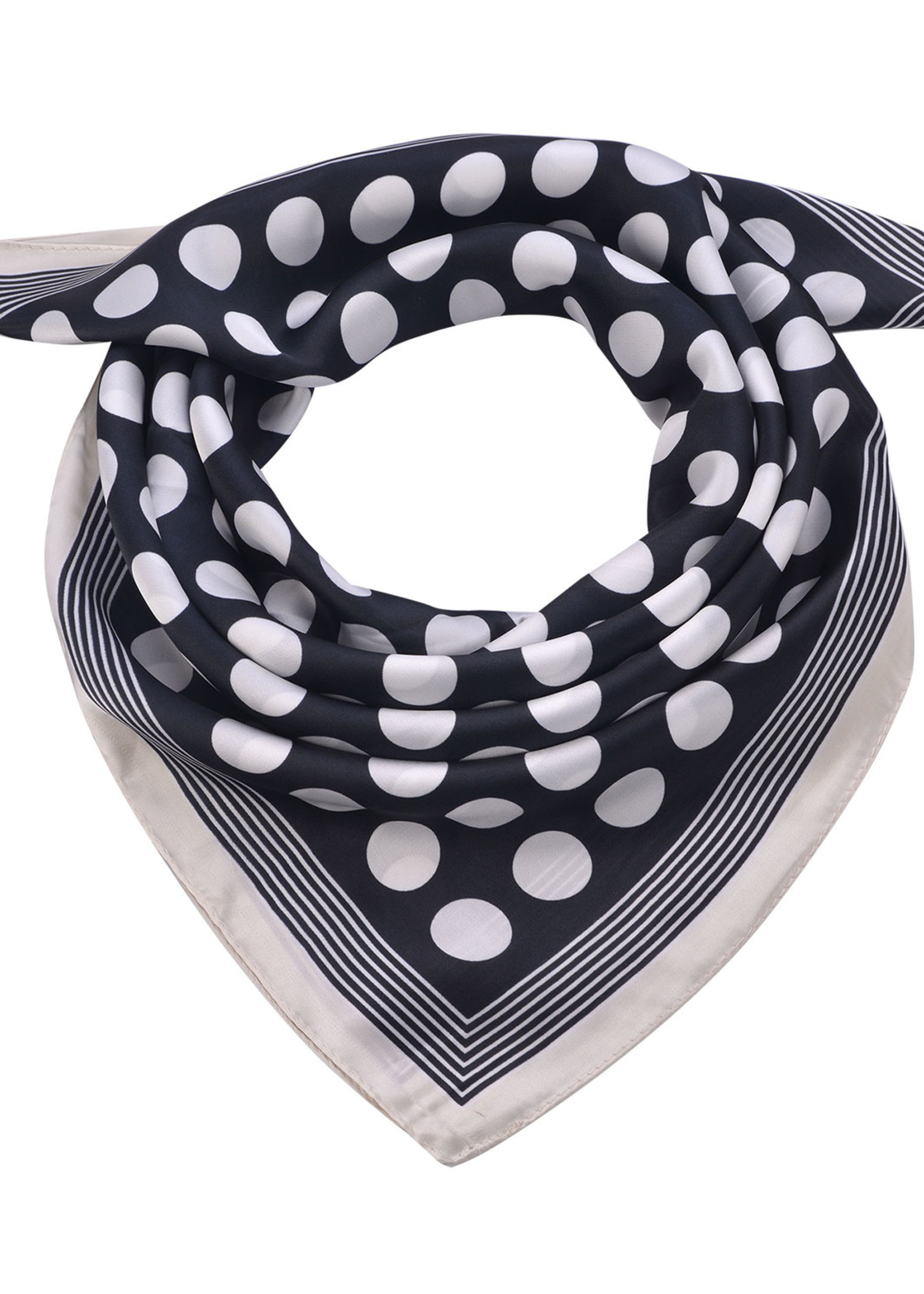 Clayre & Eef Sjaal 70*70 cm zwart MLSC0486Z