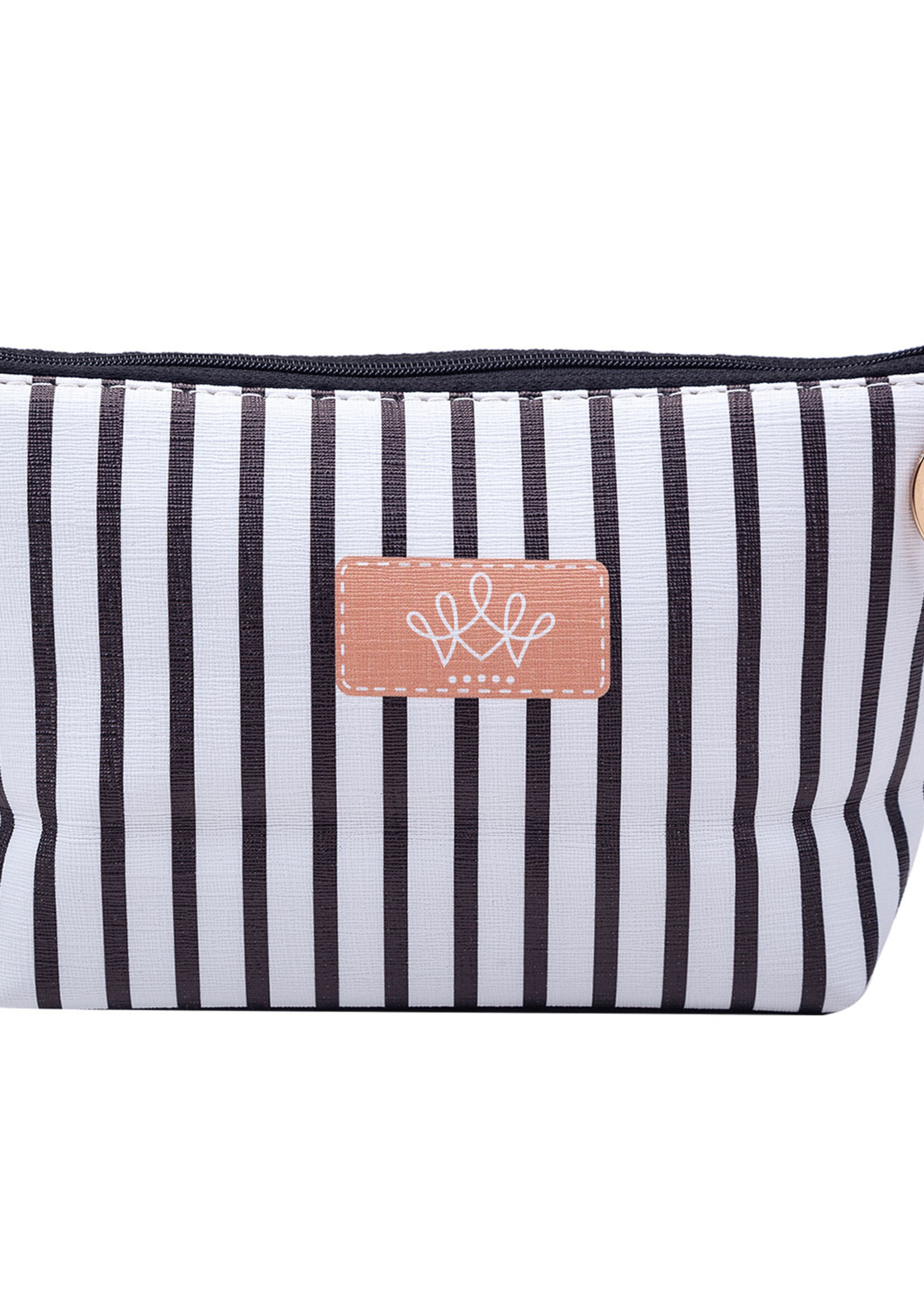 Clayre & Eef Toilettas 21*12 cm zwart/wit MLTT0049