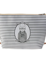 Clayre & Eef Trousse de toilette 27*19*6 cm blanc/noir MLTT0092L