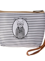 Clayre & Eef Trousse de toilette 18*12*5 cm blanc/noir MLTT0092S