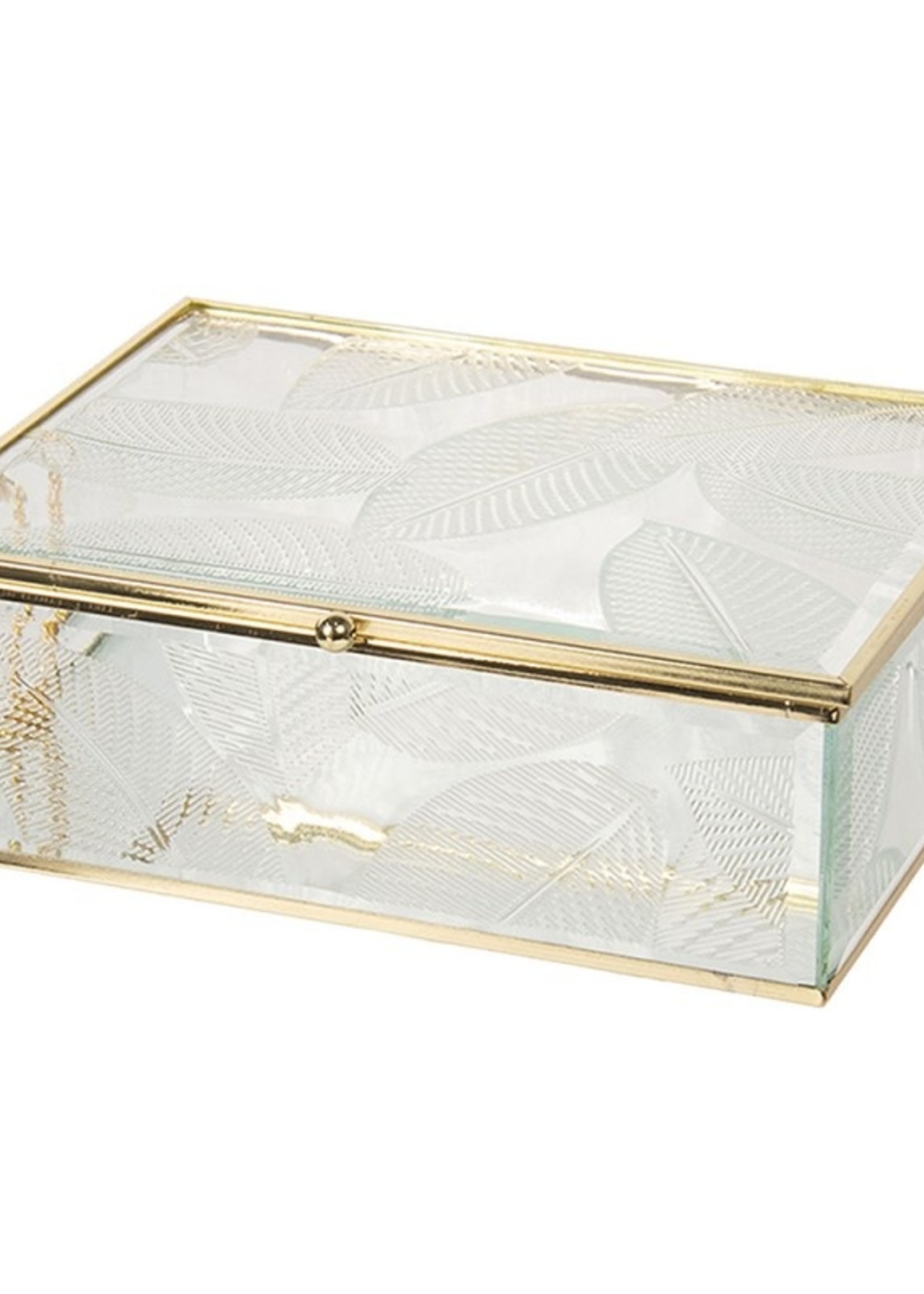 Clayre & Eef Coffret à bijoux 20*16*6 cm CC6GL0020L