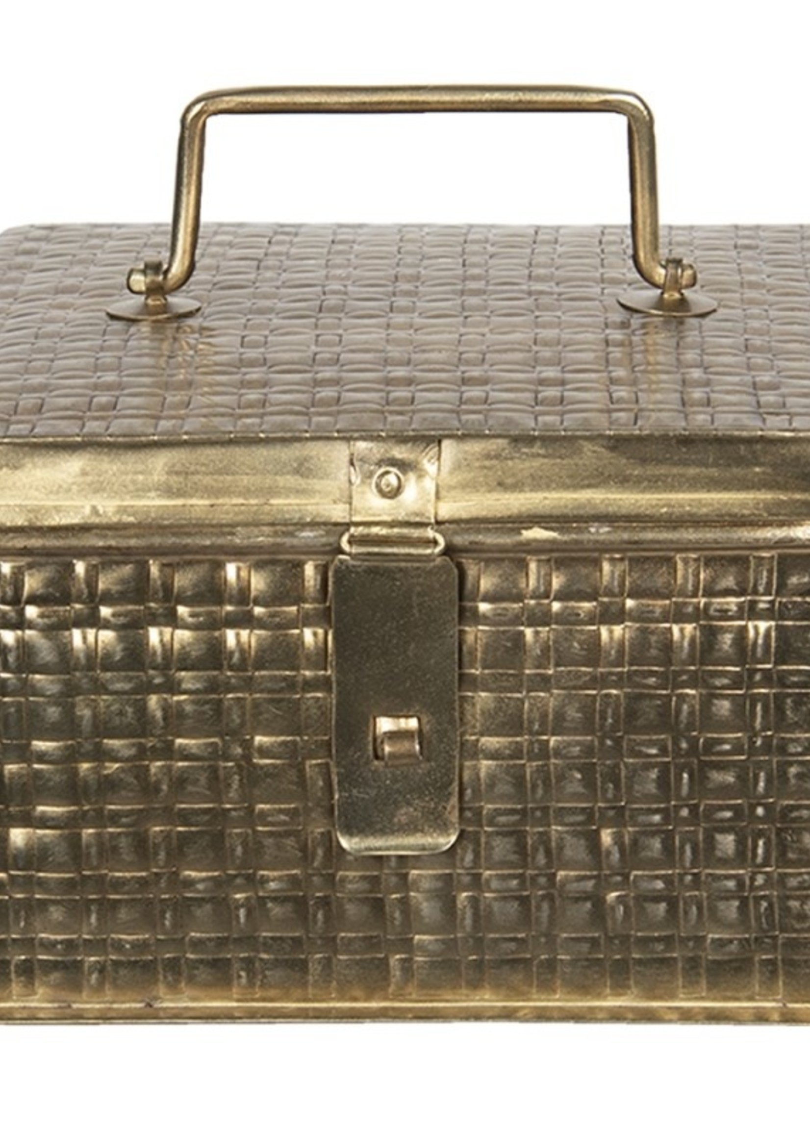 Clayre & Eef Metalen doosje 19*19*13 cm 6Y4048