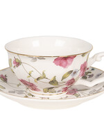 Clayre & Eef Tasse et soucoupe 12*9*5 / Ø 13*2 cm / 125 ml 6CE0837