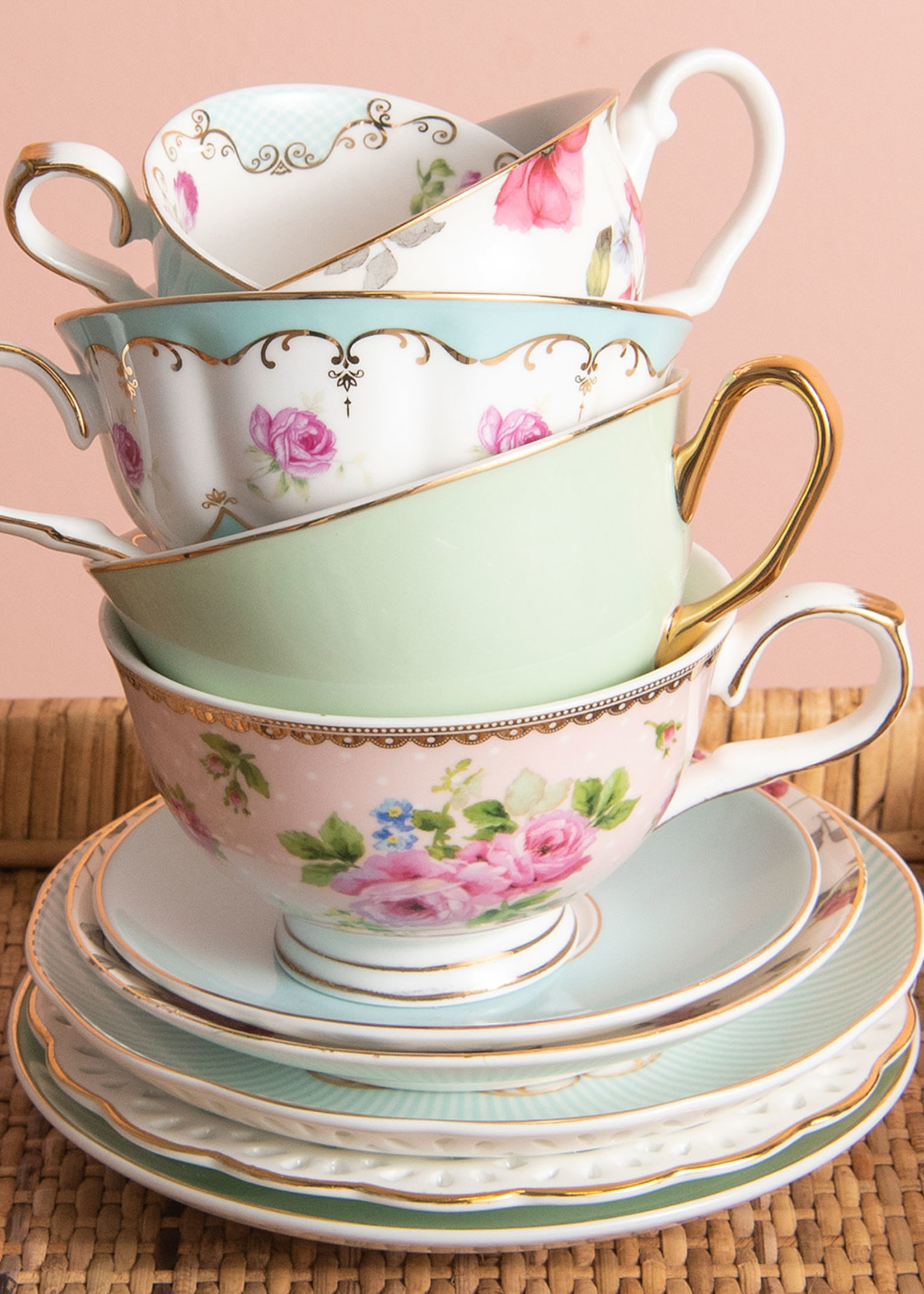 Clayre & Eef Tasse et soucoupe 12*9*5 / Ø 13*2 cm / 125 ml 6CE0837