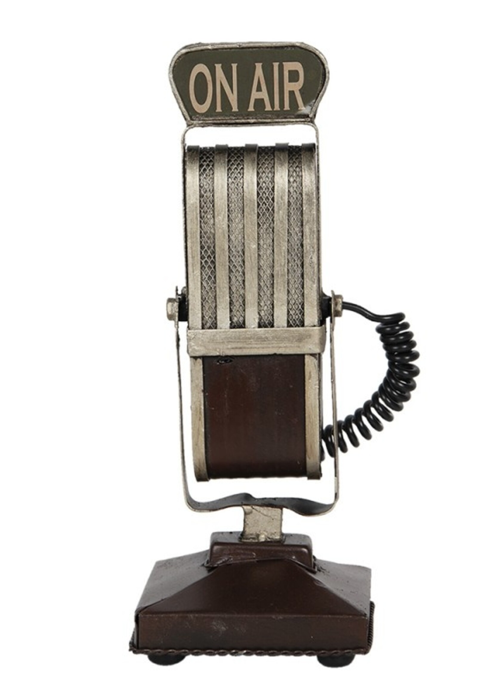 Clayre & Eef Microphone modèle décoratif 9*9*24 cm 6Y4258