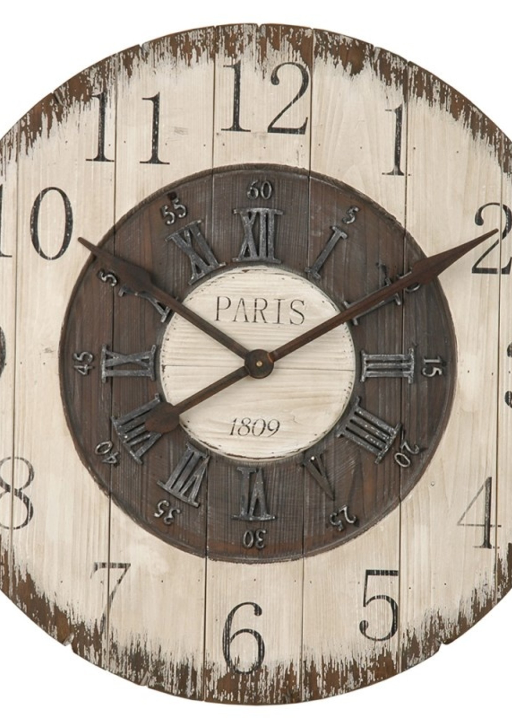 Clayre & Eef Wandklok Ø 80*5 cm / 1*C 4KL0049