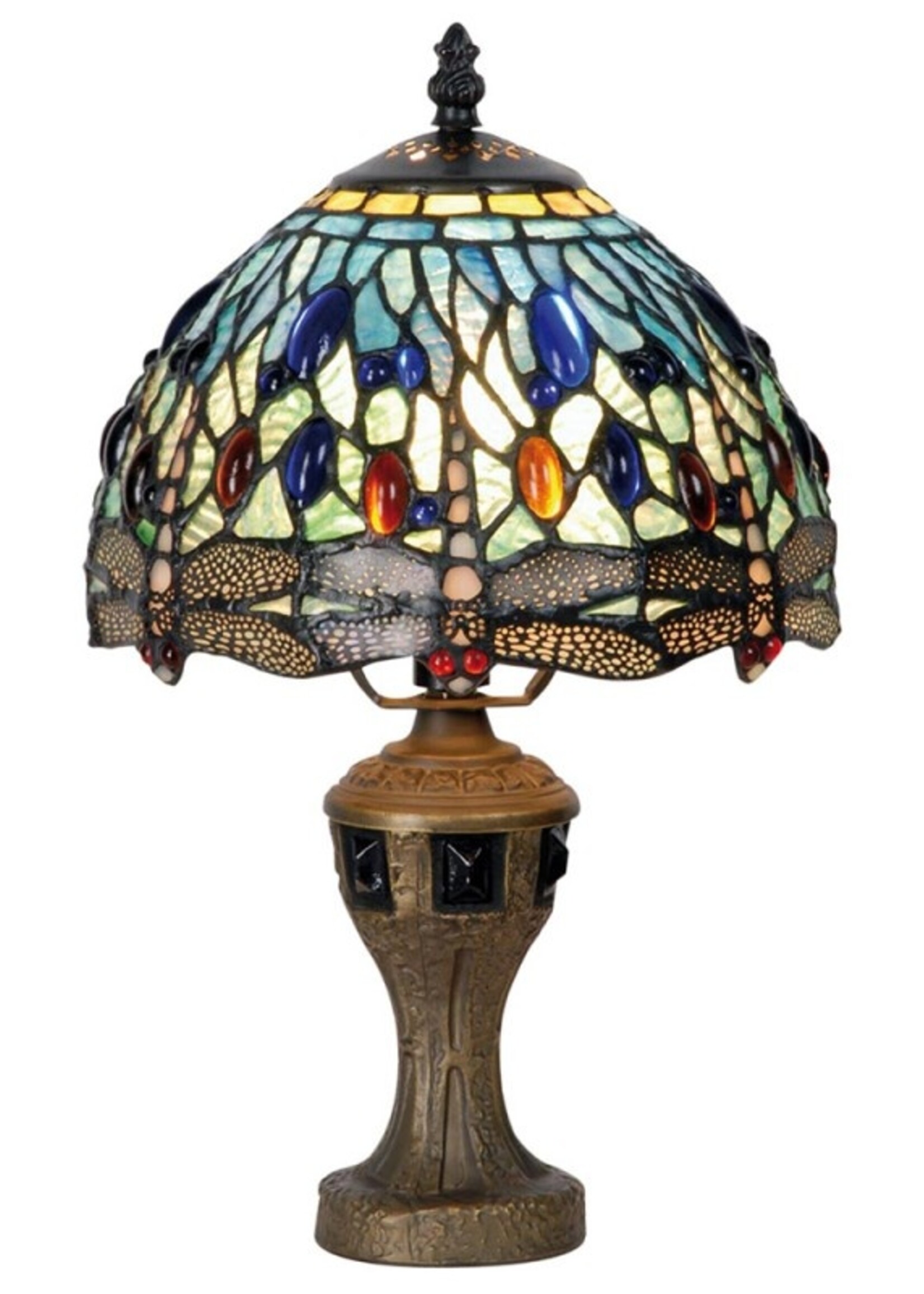 Clayre & Eef Tafellamp Tiffany Ø 20*35 cm E14/max 1*60W 5LL-9891