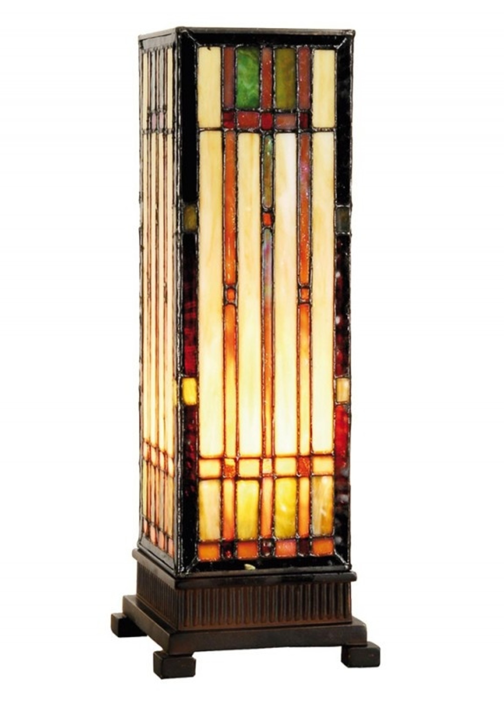 Clayre & Eef Lampe de table Tiffany 12*12*35 cm E14/max 1*40W 5LL-9917