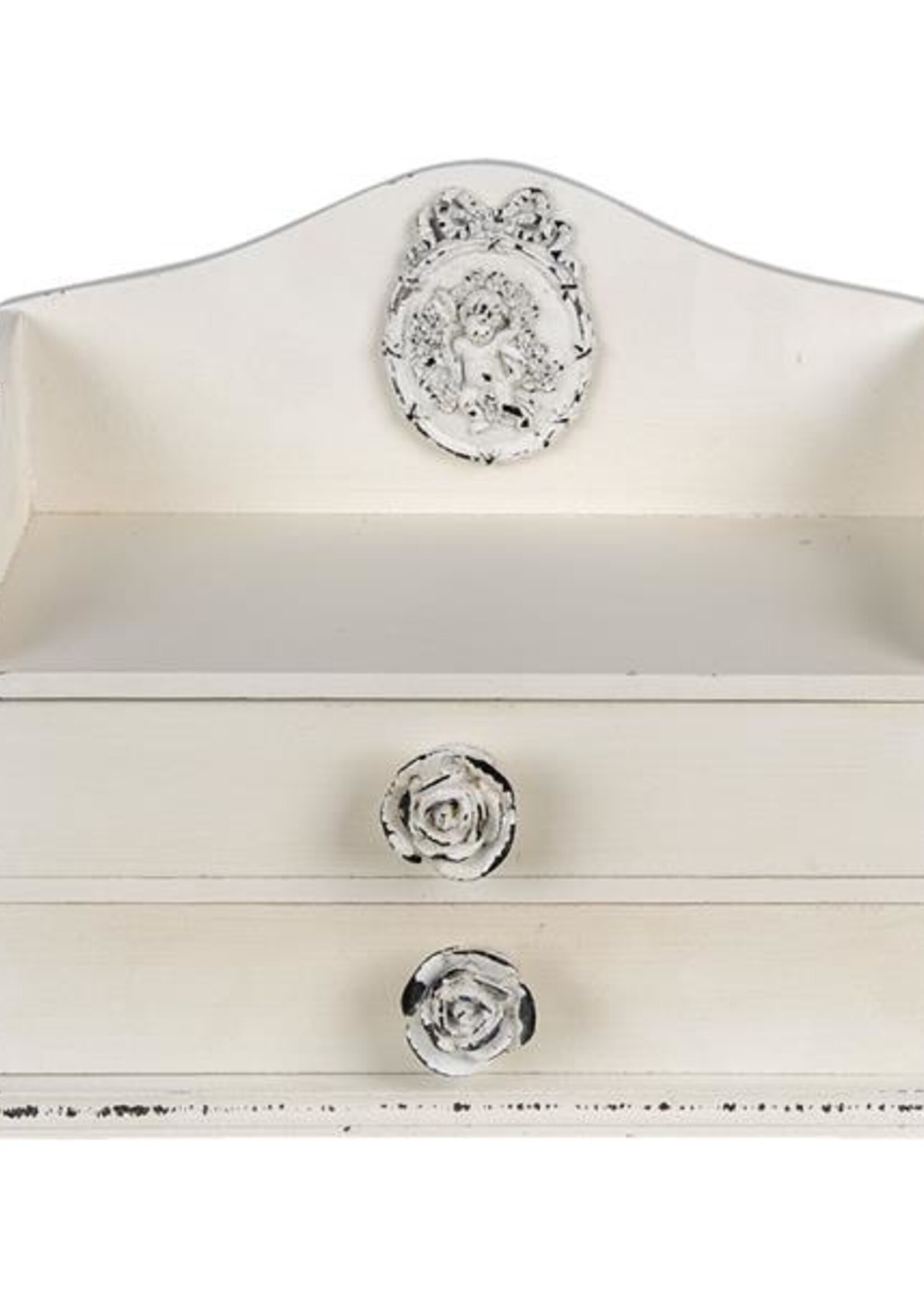 Clayre & Eef Porte-lettres avec tiroirs 26*14*20 cm 6H2122