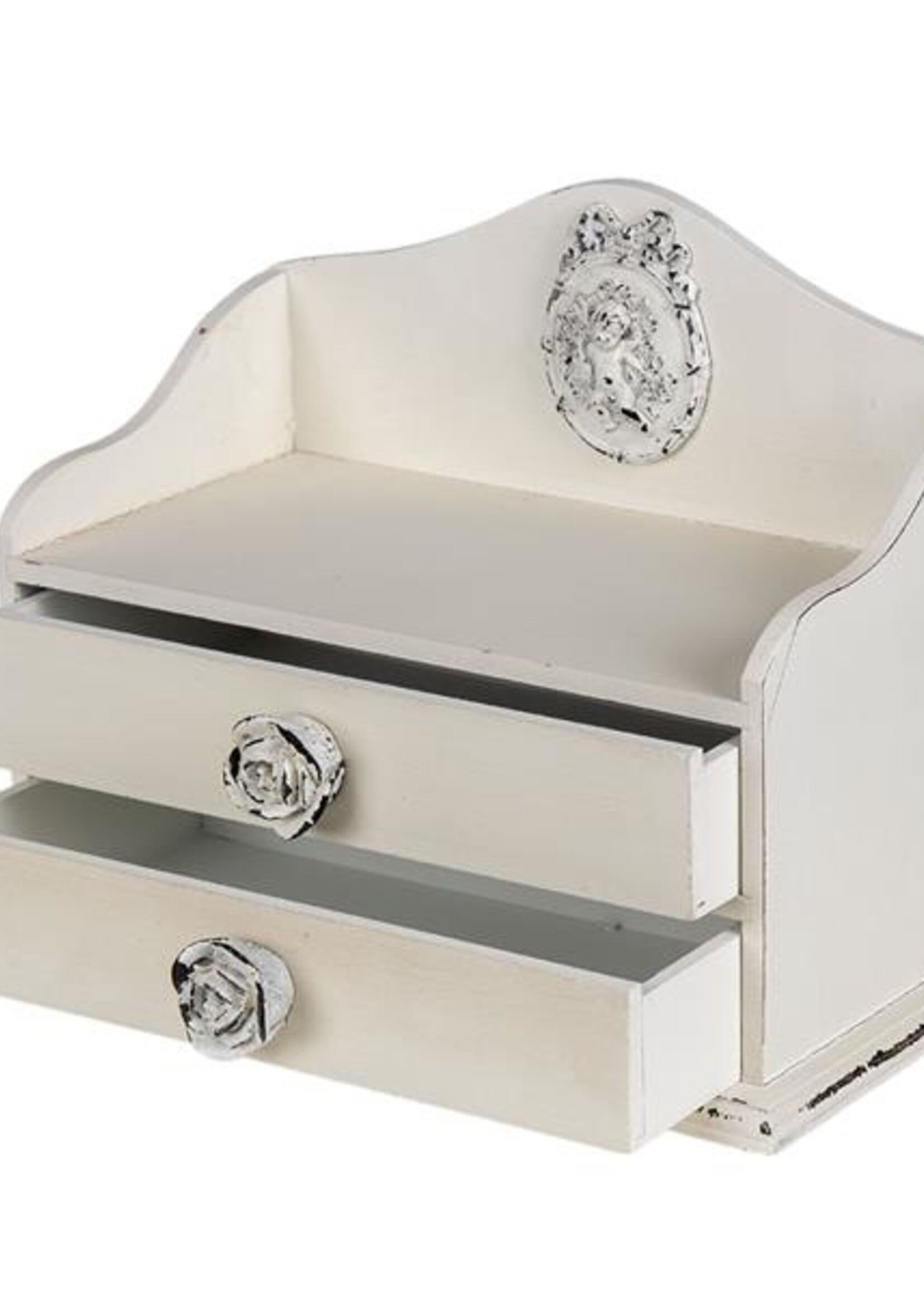 Clayre & Eef Brievenhouder met lades 26*14*20 cm 6H2122