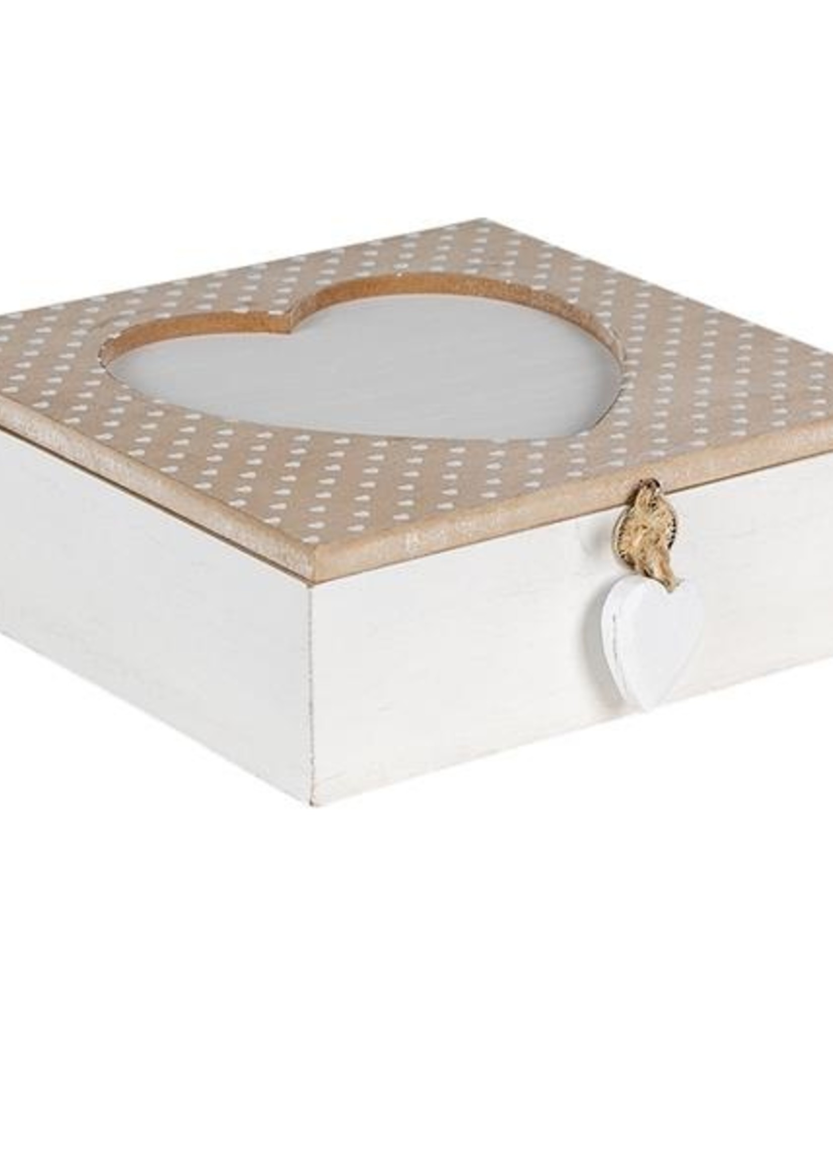 Clayre & Eef Opberg kistje 20*20*7 cm 6H2063