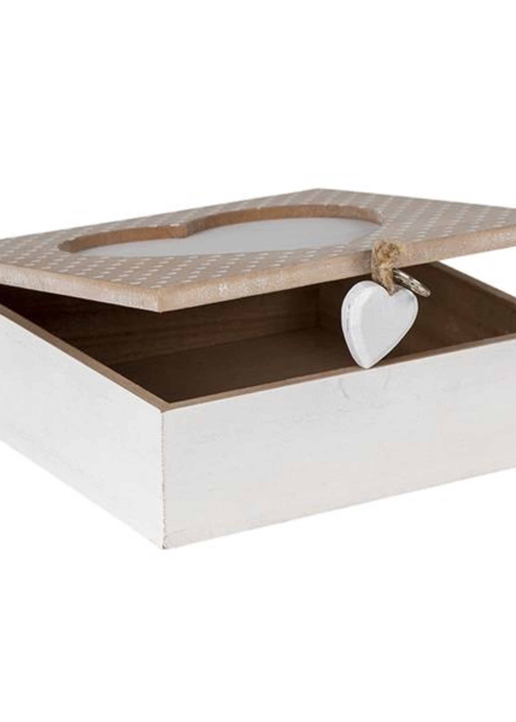 Clayre & Eef Opberg kistje 20*20*7 cm 6H2063