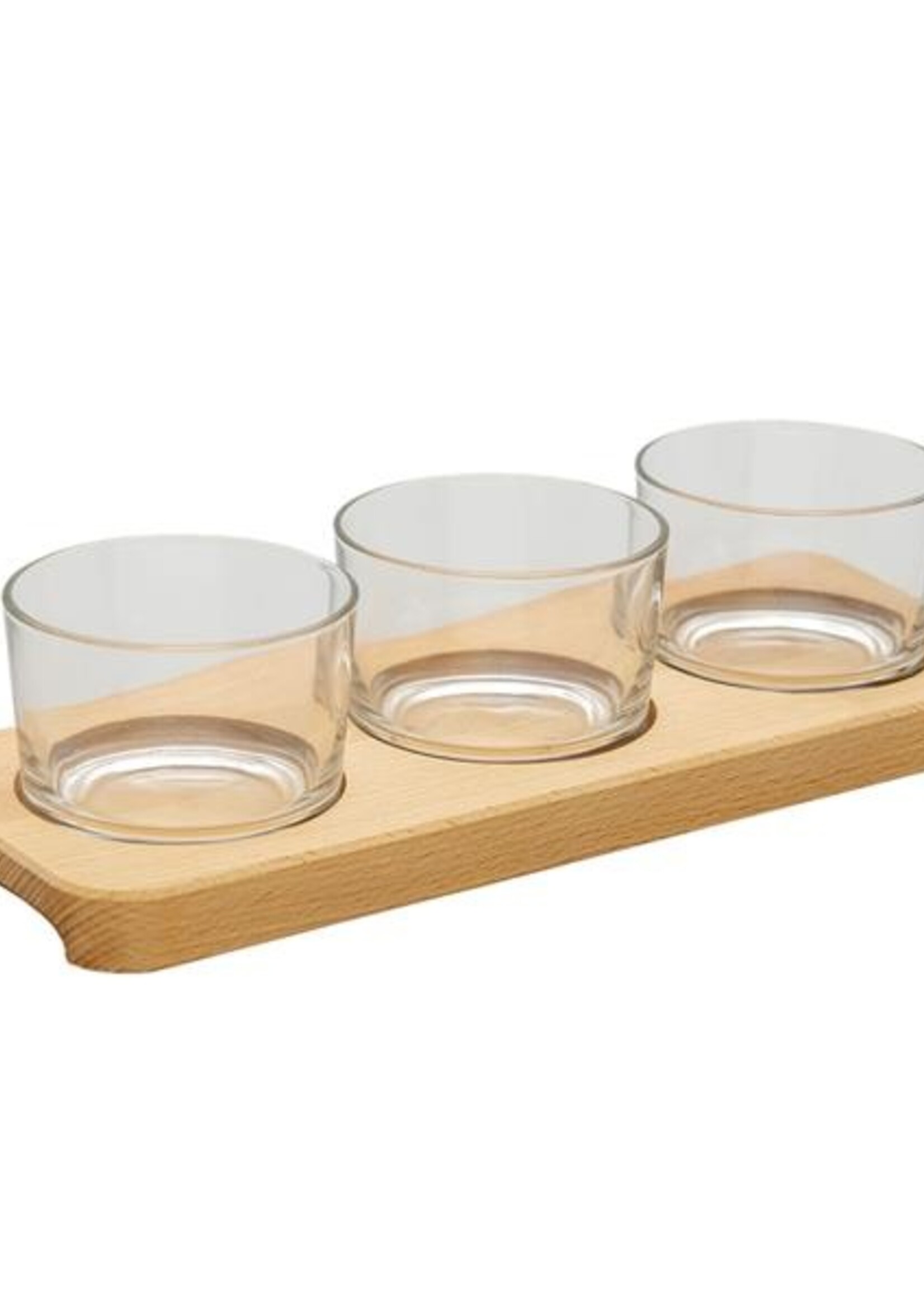 Clayre & Eef Bols (3) sur planche de bois 6GL3511