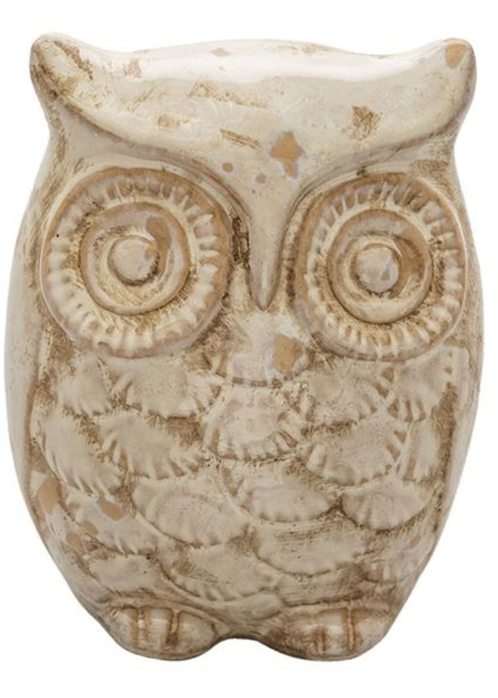 Clayre & Eef Décoration hibou 14*10*17 cm 6CE1334
