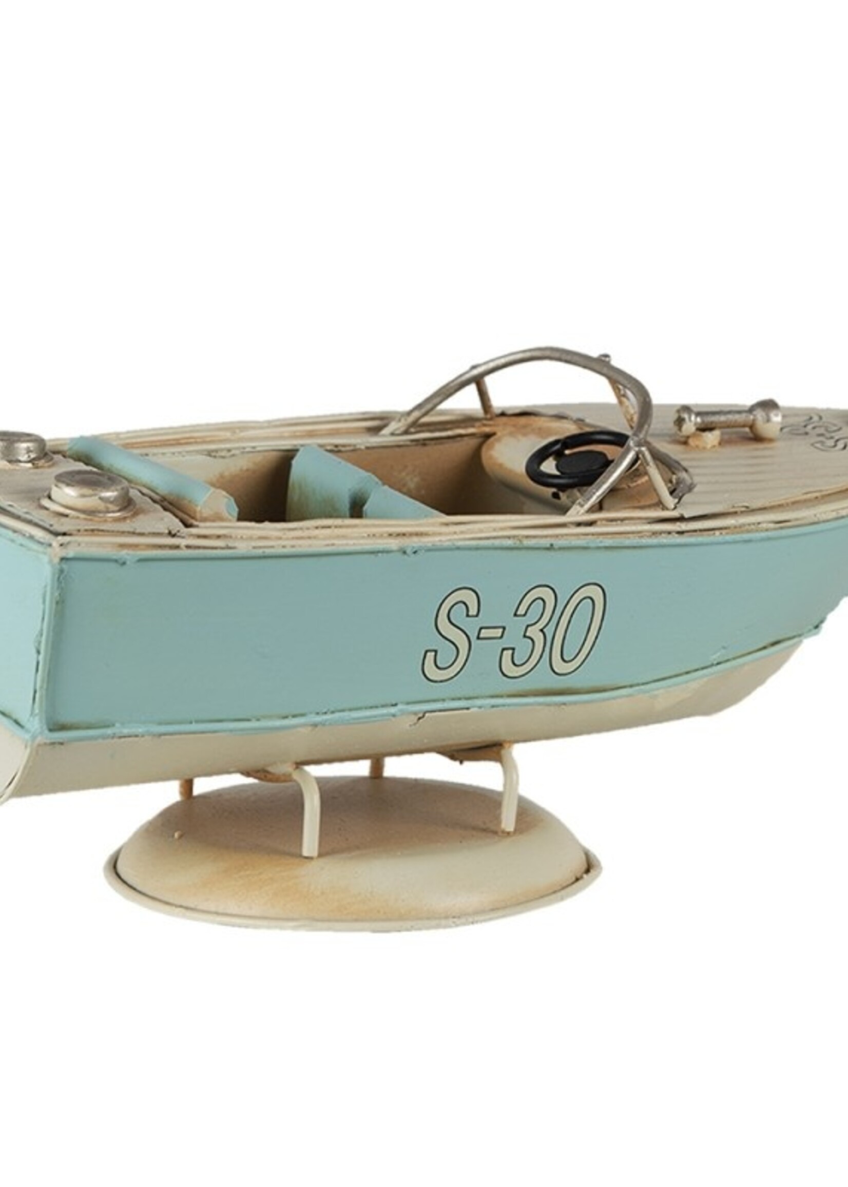 Clayre & Eef Décoration modèle bateau 18*8*8 cm 6Y4610