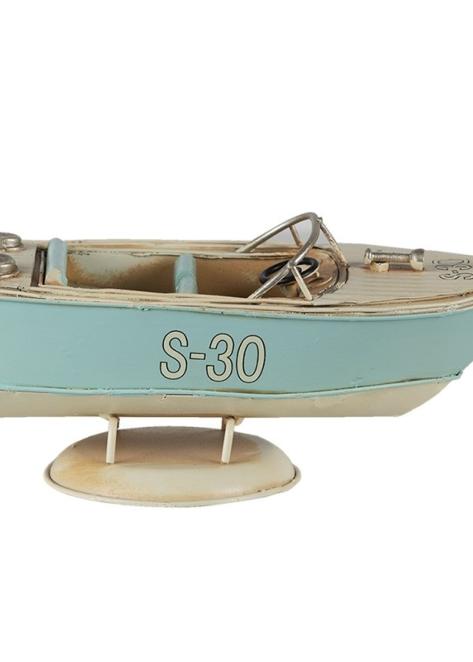 Clayre & Eef Decoratie model boot 18*8*8 cm 6Y4610