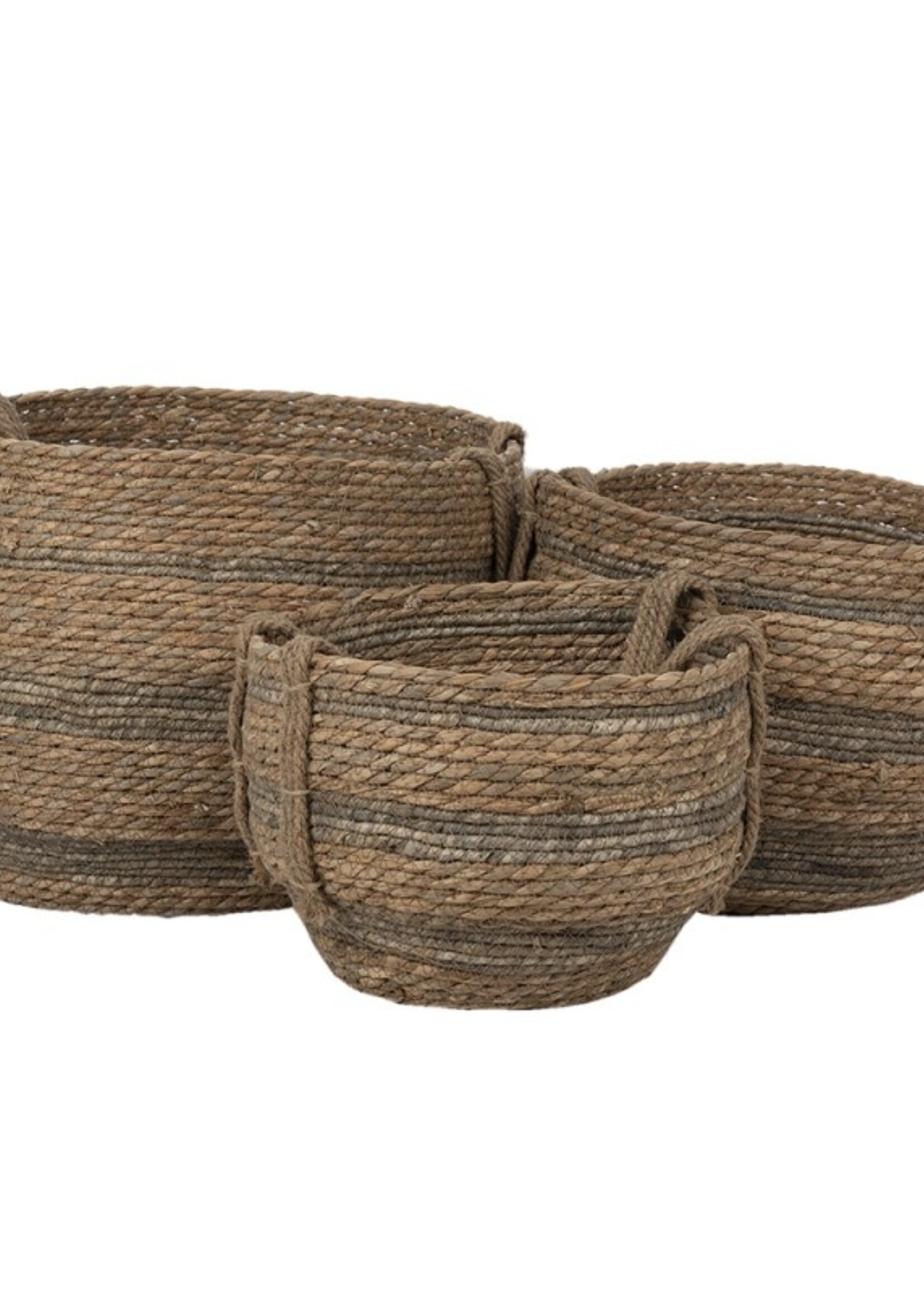 Clayre & Eef Paniers (3) Ø 38*32 / Ø 33*26 / Ø 27*23 cm 6RO0550