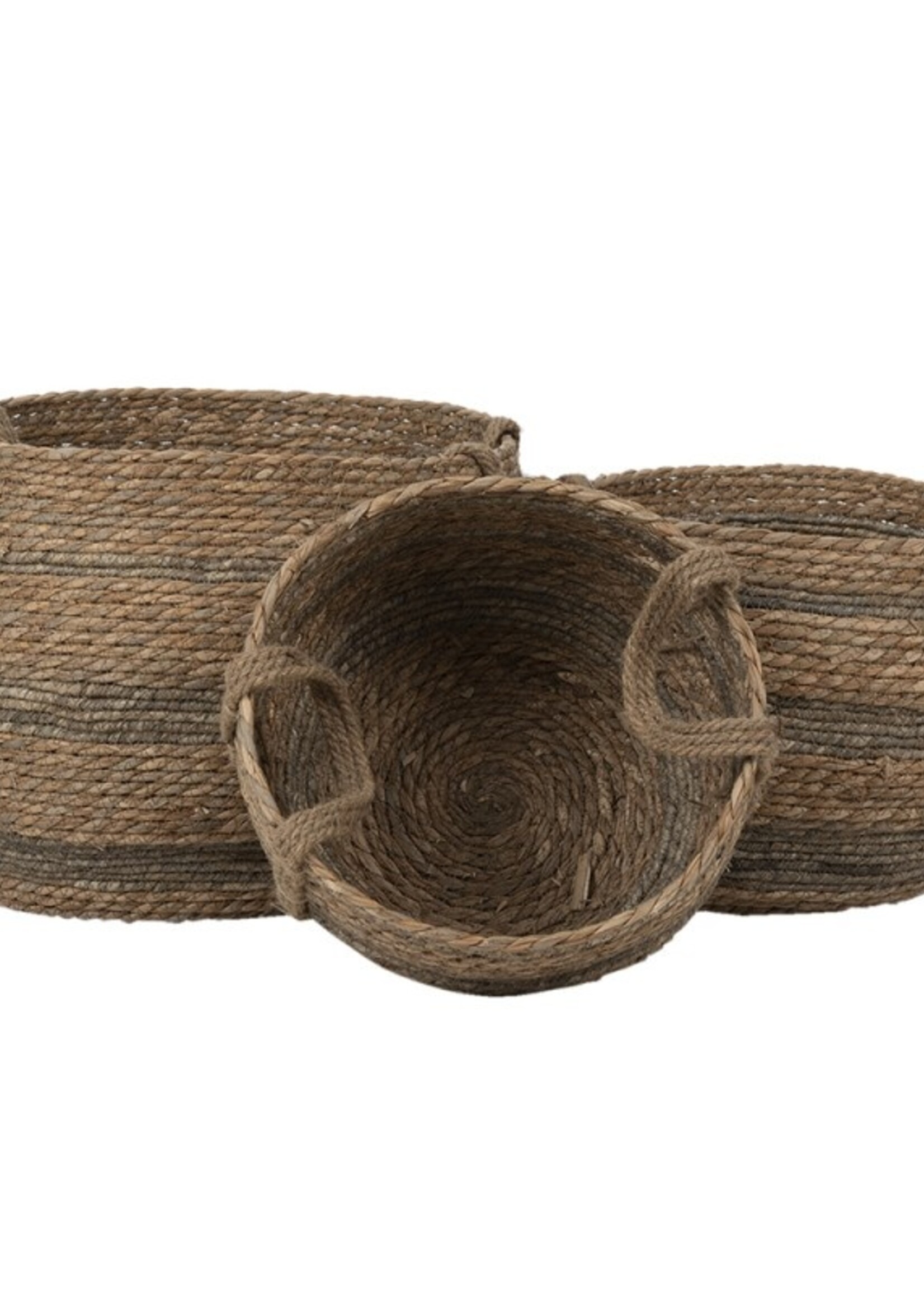 Clayre & Eef Paniers (3) Ø 38*32 / Ø 33*26 / Ø 27*23 cm 6RO0550