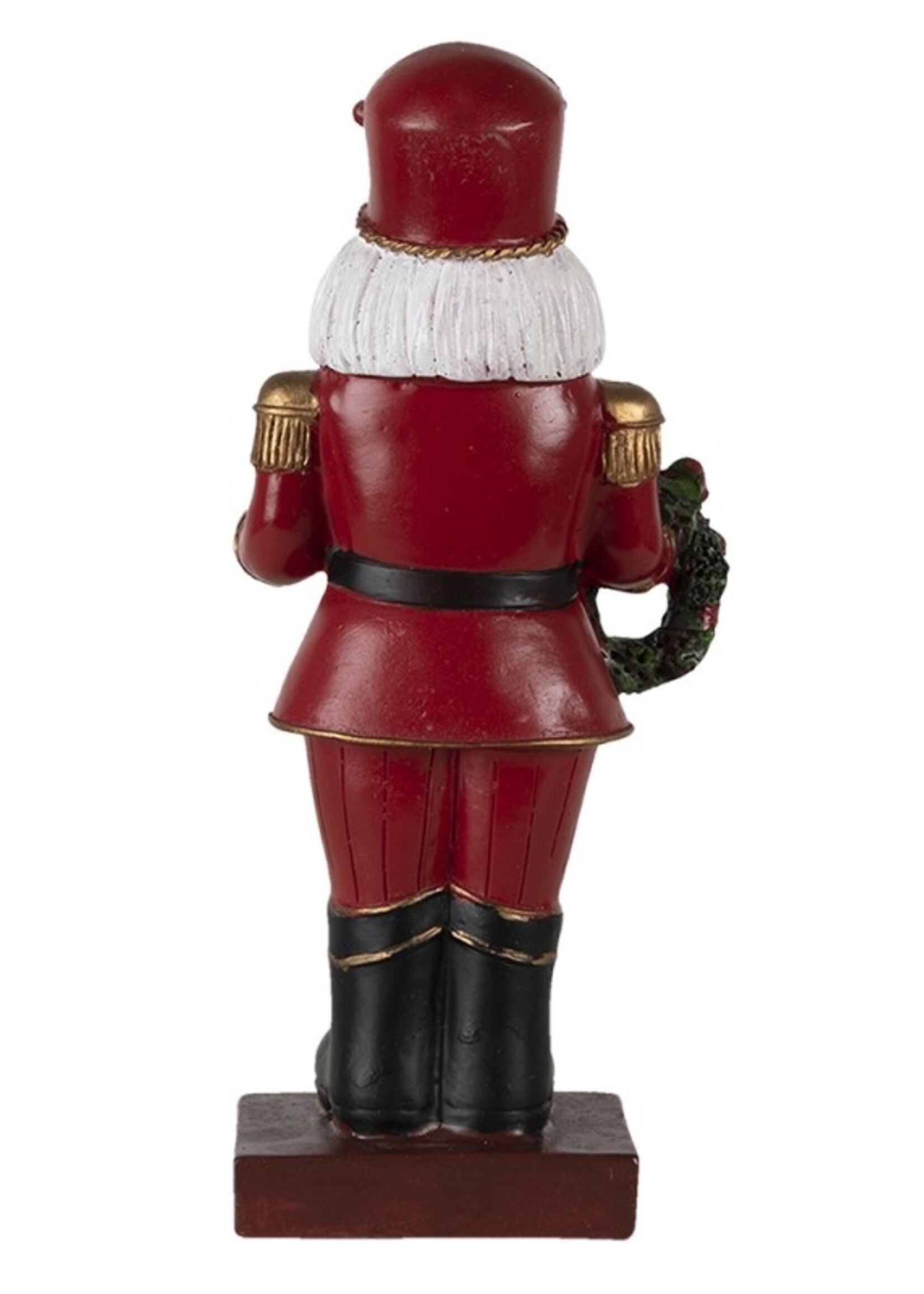 Clayre & Eef Decoratie notenkraker met krans 9*6*21 cm 6PR4749