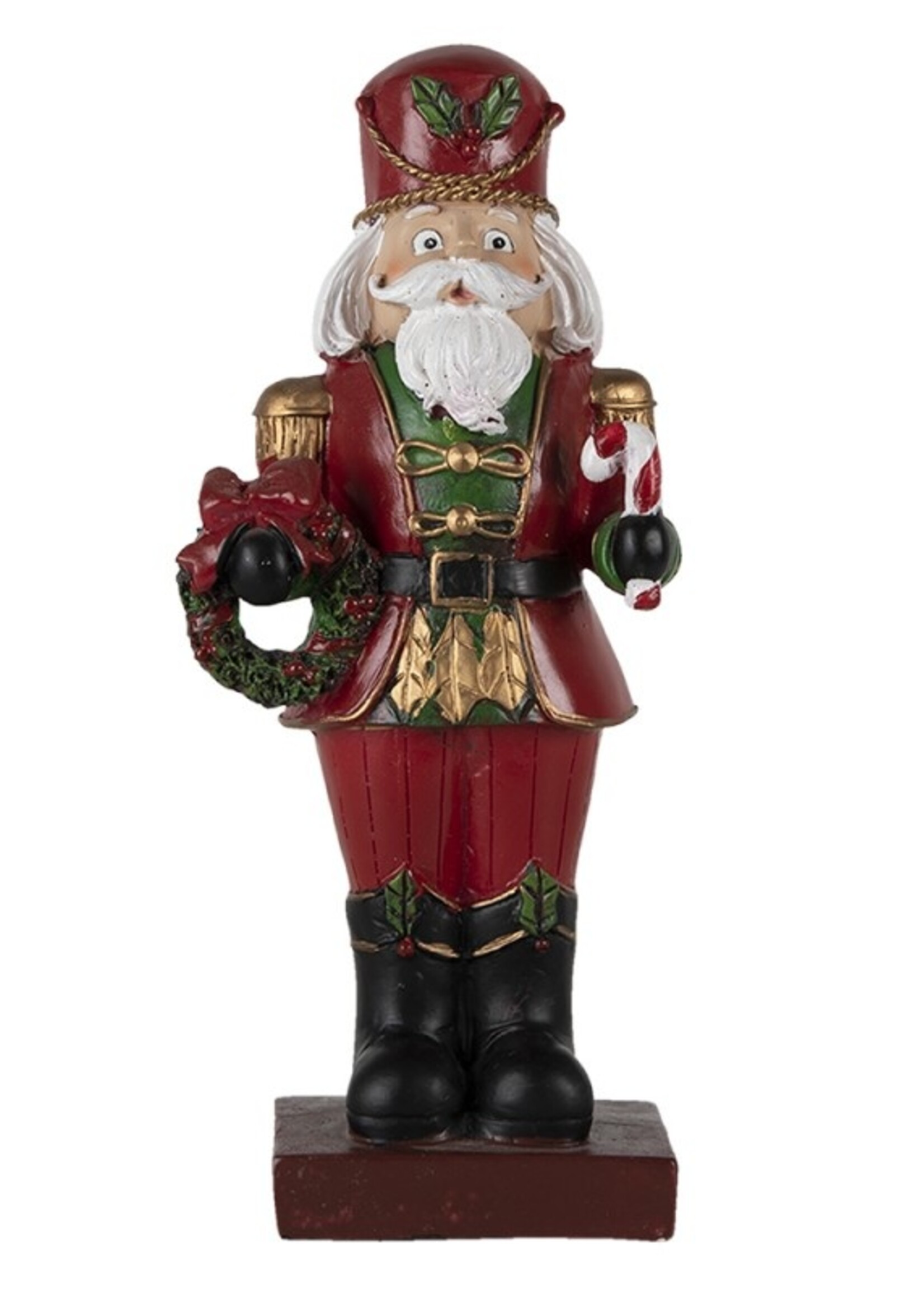 Clayre & Eef Décoration de casse-noisette avec couronne 9*6*21 cm 6PR4749