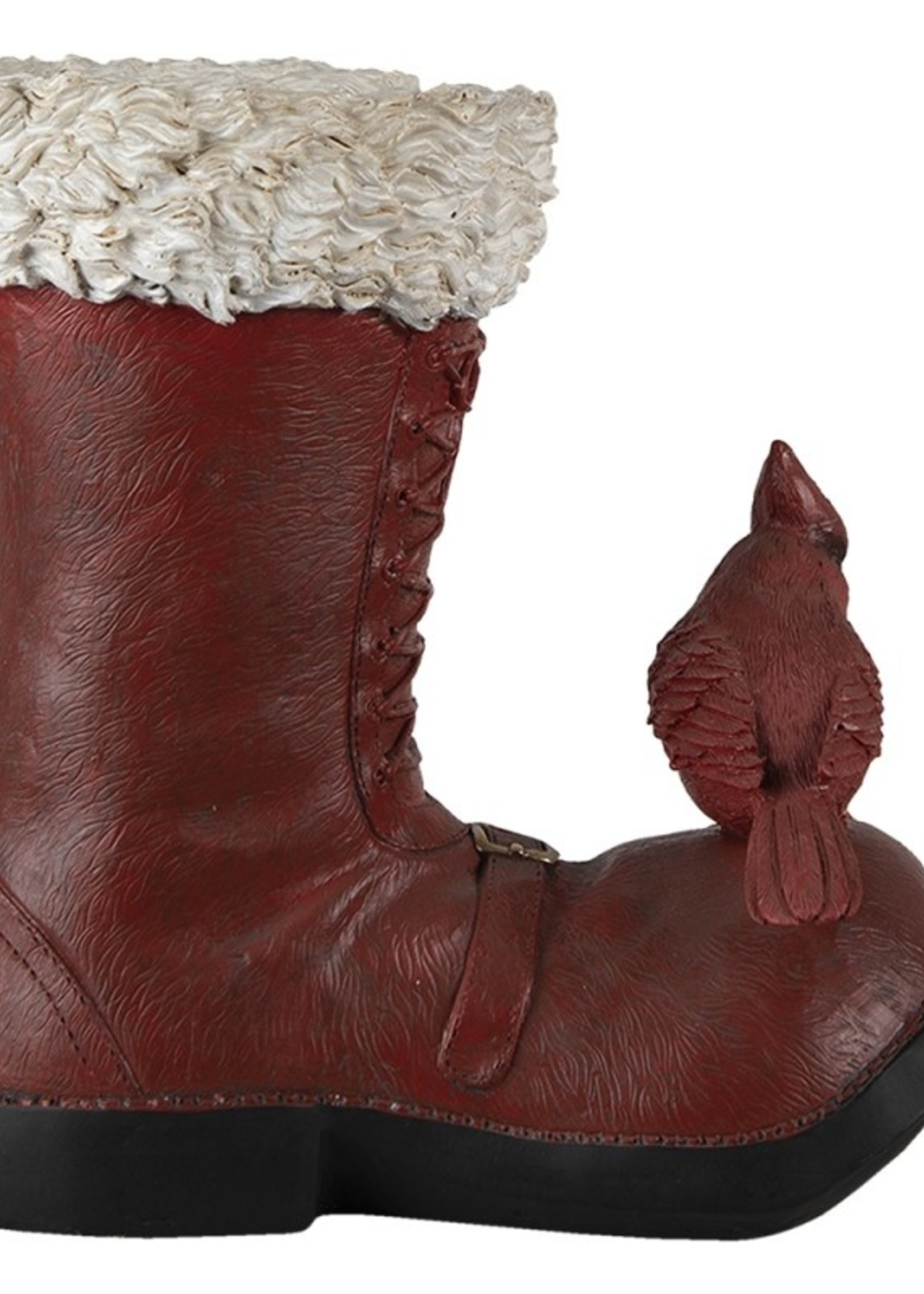 Clayre & Eef Planthouder rode laars 20*12*22 cm 6PR4750