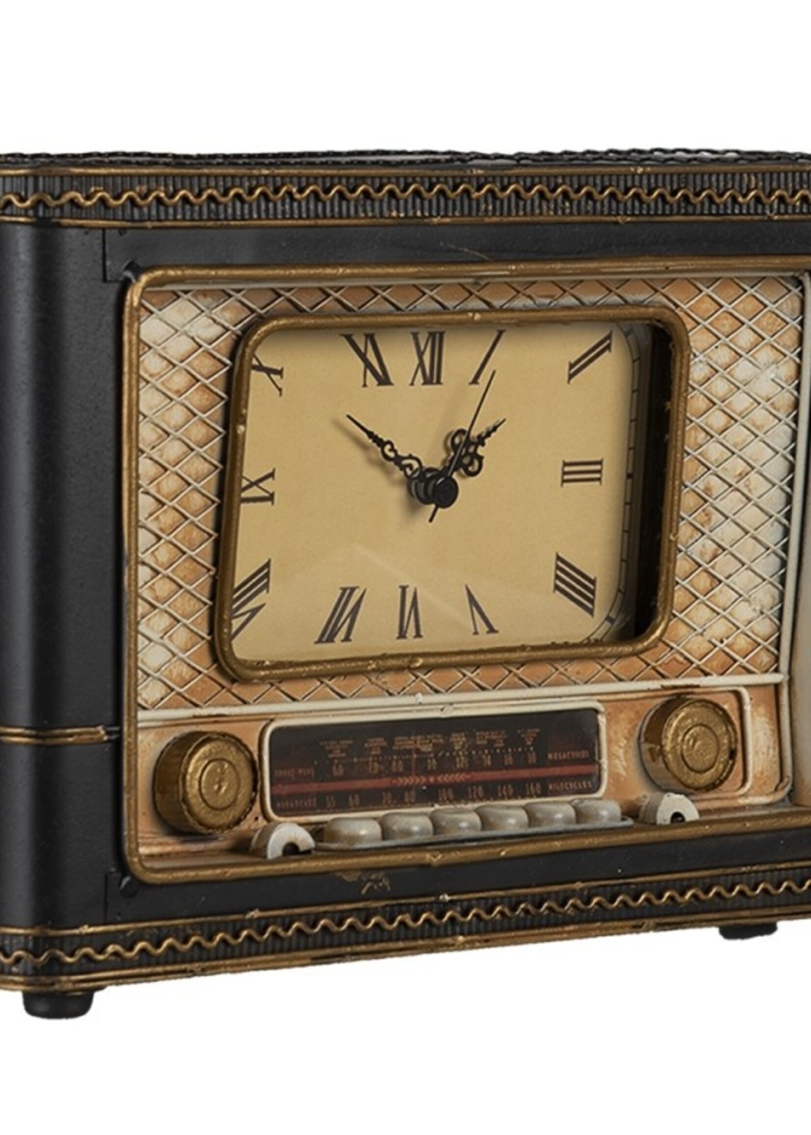 Clayre & Eef Klok radio 24*17*7 cm 6KL0742